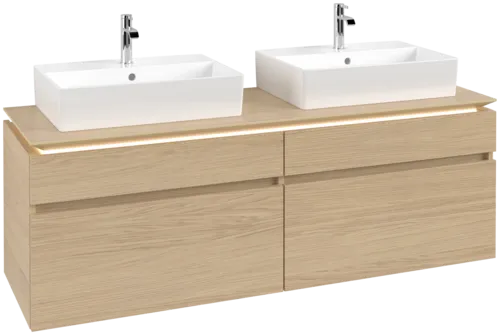 VILLEROY BOCH Legato toaletní skříňka, s osvětlením, 4 výsuvy, 1600 x 550 x 500 mm, severský dub / severský dub #B677L0VJ