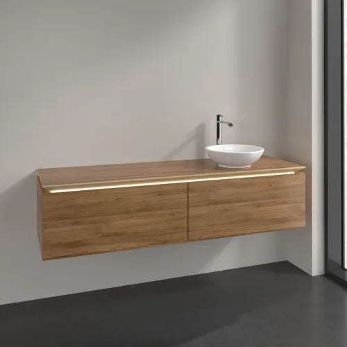 VILLEROY BOCH Legato toaletní skříňka, s osvětlením, 2 výsuvy, 1600 x 380 x 500 mm, dub Kansas / dub Kansas #B597L0RH, obrázek 2