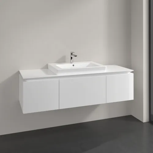 VILLEROY BOCH Legato toaletní skříňka, 3 výsuvy, 1200 x 380 x 500 mm, lesklá bílá / lesklá bílá #B68200DH, obrázek 2