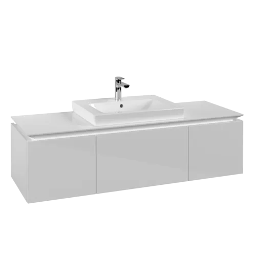 VILLEROY BOCH Legato toaletní skříňka, 3 výsuvy, 1200 x 380 x 500 mm, lesklá bílá / lesklá bílá #B68200DH