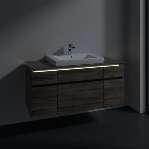 VILLEROY BOCH Legato toaletní skříňka, s osvětlením, 5 výsuvů, 1200 x 550 x 500 mm, Kamenný dub / Kamenný dub #B683L0RK, obrázek 3