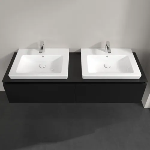 VILLEROY BOCH Legato toaletní skříňka, 2 výsuvy, 1600 x 380 x 500 mm, černý matný lak / černý matný lak #B69200PD, obrázek 4