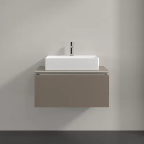 VILLEROY BOCH Legato toaletní skříňka, 1 zásuvka, 800 x 380 x 500 mm, Truffle Grey / Truffle Grey #B60100VG, obrázek 3