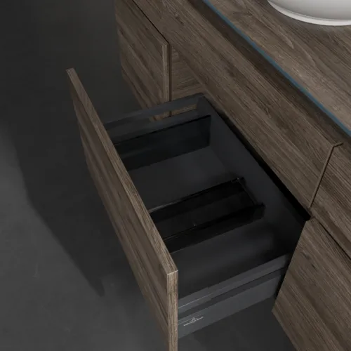 VILLEROY BOCH Legato toaletní skříňka, 5 výsuvů, 1400 x 550 x 500 mm, Kamenný dub / Kamenný dub #B58600RK, obrázek 7