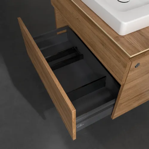 VILLEROY BOCH Legato toaletní skříňka, s osvětlením, 2 výsuvy, 800 x 550 x 500 mm, dub Kansas / dub Kansas #B679L0RH, obrázek 5