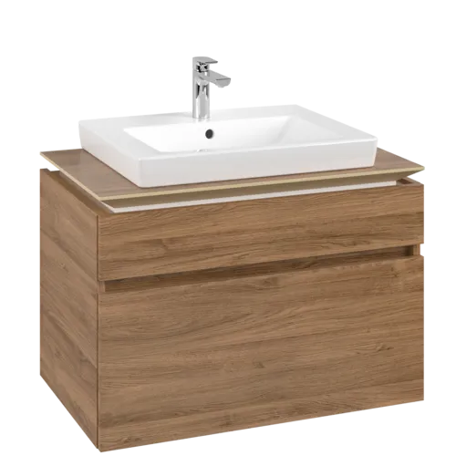 VILLEROY BOCH Legato toaletní skříňka, s osvětlením, 2 výsuvy, 800 x 550 x 500 mm, dub Kansas / dub Kansas #B679L0RH