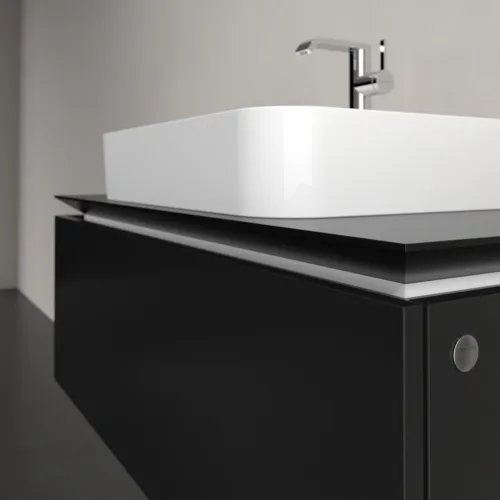 VILLEROY BOCH Legato toaletní skříňka, 1 zásuvka, 1000 x 380 x 500 mm, černý matný lak / černý matný lak #B75500PD, obrázek 5