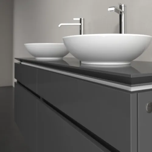 VILLEROY BOCH Legato toaletní skříňka, 4 výsuvy, 1400 x 550 x 500 mm, lesklá šedá / lesklá šedá #B59200FP, obrázek 8