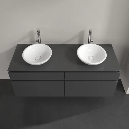 VILLEROY BOCH Legato toaletní skříňka, 4 výsuvy, 1400 x 550 x 500 mm, lesklá šedá / lesklá šedá #B59200FP, obrázek 7