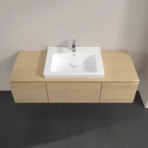 VILLEROY BOCH Legato toaletní skříňka, 3 výsuvy, 1400 x 380 x 500 mm, severský dub / severský dub #B68400VJ, obrázek 4