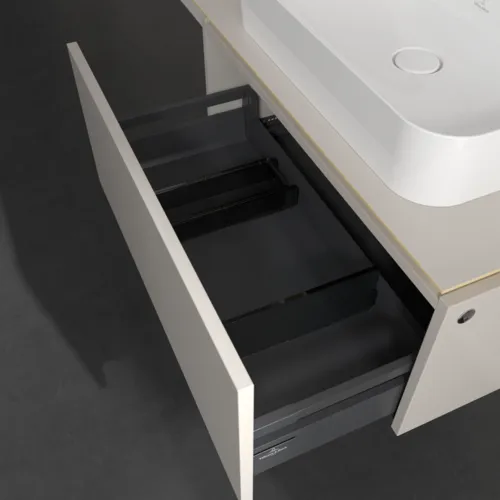 VILLEROY BOCH Legato toaletní skříňka, s osvětlením, 1 zásuvka, 800 x 380 x 500 mm, Soft Grey / Soft Grey #B753L0VK, obrázek 4