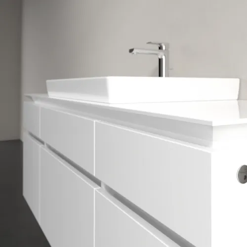 VILLEROY BOCH Legato toaletní skříňka, s osvětlením, 5 výsuvů, 1400 x 550 x 500 mm, lesklá bílá / lesklá bílá #B685L0DH, obrázek 4