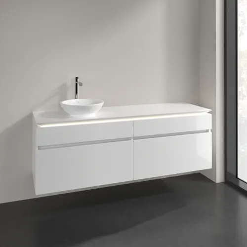 VILLEROY BOCH Legato toaletní skříňka, s osvětlením, 4 výsuvy, 1600 x 550 x 500 mm, lesklá bílá / lesklá bílá #B596L0DH, obrázek 2