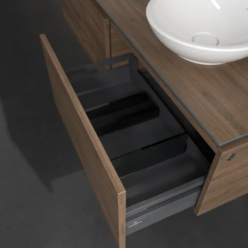 VILLEROY BOCH Legato toaletní skříňka, s osvětlením, 2 výsuvy, 1400 x 380 x 500 mm, Arizona Oak / Arizona Oak #B591L0VH, obrázek 5
