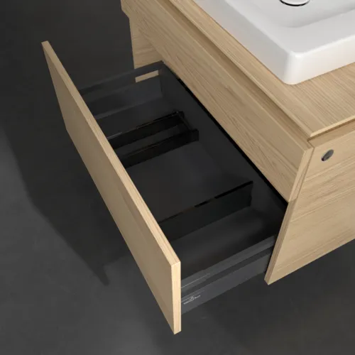 VILLEROY BOCH Legato toaletní skříňka, s osvětlením, 2 výsuvy, 800 x 550 x 500 mm, severský dub / severský dub #B679L0VJ, obrázek 5