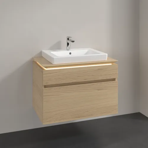 VILLEROY BOCH Legato toaletní skříňka, s osvětlením, 2 výsuvy, 800 x 550 x 500 mm, severský dub / severský dub #B679L0VJ, obrázek 2