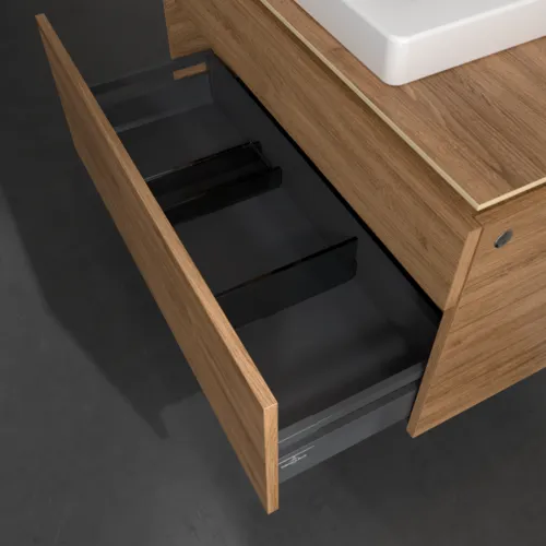 VILLEROY BOCH Legato toaletní skříňka, s osvětlením, 2 výsuvy, 1000 x 550 x 500 mm, dub Kansas / dub Kansas #B681L0RH, obrázek 5