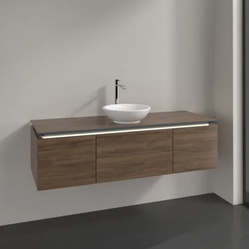 VILLEROY BOCH Legato toaletní skříňka, s osvětlením, 3 výsuvy, 1400 x 380 x 500 mm, Arizona Oak / Arizona Oak #B585L0VH, obrázek 2