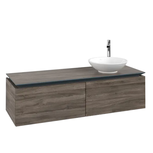 VILLEROY BOCH Legato toaletní skříňka, s osvětlením, 2 výsuvy, 1400 x 380 x 500 mm, Kamenný dub / Kamenný dub #B589L0RK