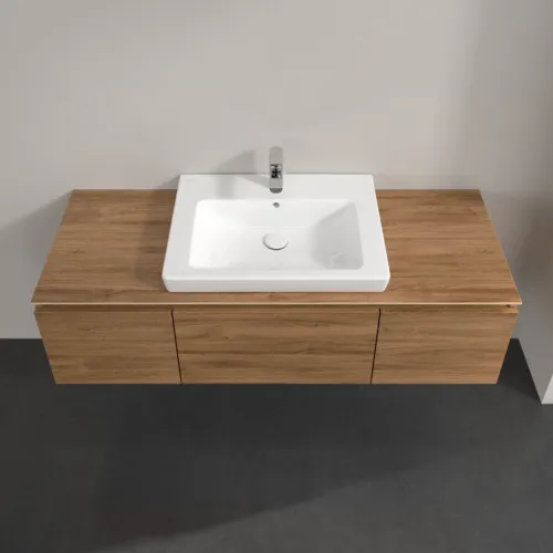 VILLEROY BOCH Legato toaletní skříňka, 3 výsuvy, 1400 x 380 x 500 mm, dub Kansas / dub Kansas #B68400RH, obrázek 4