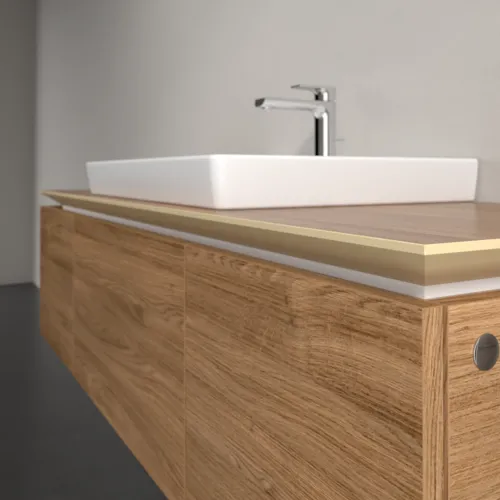 VILLEROY BOCH Legato toaletní skříňka, 3 výsuvy, 1400 x 380 x 500 mm, dub Kansas / dub Kansas #B68400RH, obrázek 5