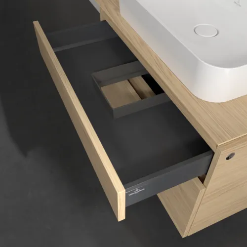 VILLEROY BOCH Legato toaletní skříňka, s osvětlením, 2 výsuvy, 800 x 550 x 500 mm, severský dub / severský dub #B754L0VJ, obrázek 6