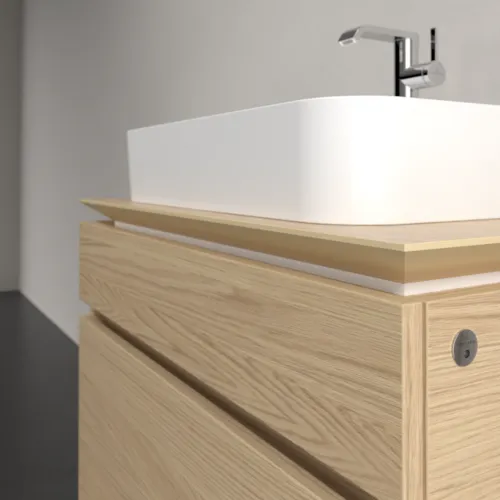 VILLEROY BOCH Legato toaletní skříňka, s osvětlením, 2 výsuvy, 800 x 550 x 500 mm, severský dub / severský dub #B754L0VJ, obrázek 4