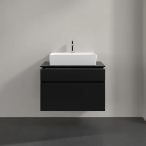 VILLEROY BOCH Legato toaletní skříňka, 2 výsuvy, 800 x 550 x 500 mm, černý matný lak / černý matný lak #B60200PD, obrázek 3
