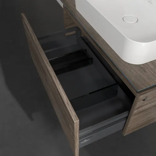 VILLEROY BOCH Legato toaletní skříňka, s osvětlením, 1 zásuvka, 800 x 380 x 500 mm, Kamenný dub / Kamenný dub #B753L0RK, obrázek 4