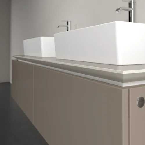 VILLEROY BOCH Legato toaletní skříňka, 2 výsuvy, 1400 x 380 x 500 mm, Truffle Grey / Truffle Grey #B66800VG, obrázek 5