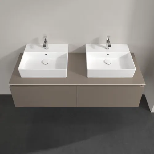 VILLEROY BOCH Legato toaletní skříňka, 2 výsuvy, 1400 x 380 x 500 mm, Truffle Grey / Truffle Grey #B66800VG, obrázek 4