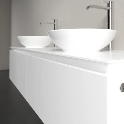 VILLEROY BOCH Legato toaletní skříňka, s osvětlením, 2 výsuvy, 1600 x 380 x 500 mm, bílá matná / bílá matná #B599L0MS, obrázek 4