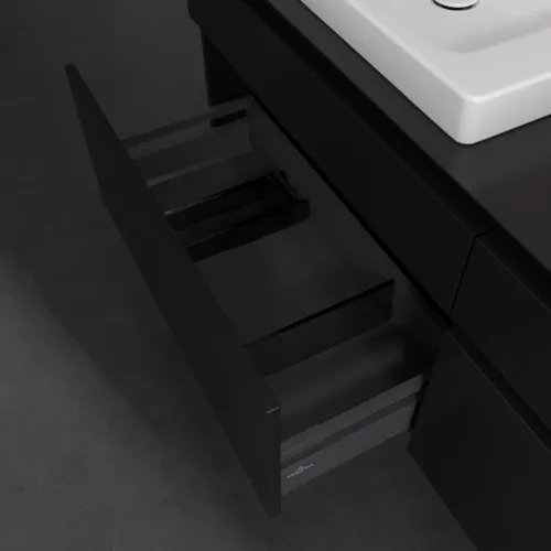 VILLEROY BOCH Legato toaletní skříňka, s osvětlením, 4 výsuvy, 1600 x 550 x 500 mm, černý matný lak / černý matný lak #B693L0PD, obrázek 5