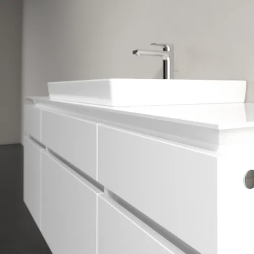 VILLEROY BOCH Legato toaletní skříňka, 5 výsuvů, 1400 x 550 x 500 mm, lesklá bílá / lesklá bílá #B68500DH, obrázek 5