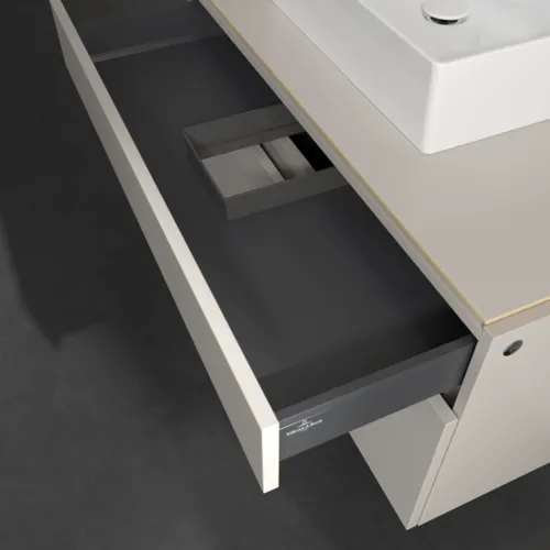 VILLEROY BOCH Legato toaletní skříňka, s osvětlením, 2 výsuvy, 1000 x 550 x 500 mm, Soft Grey / Soft Grey #B604L0VK, obrázek 6