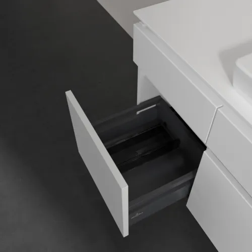 VILLEROY BOCH Legato toaletní skříňka, s osvětlením, 5 výsuvů, 1400 x 550 x 500 mm, bílá matná / bílá matná #B685L0MS, obrázek 5