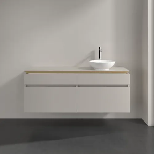 VILLEROY BOCH Legato toaletní skříňka, 4 výsuvy, 1400 x 550 x 500 mm, Soft Grey / Soft Grey #B59000VK, obrázek 3