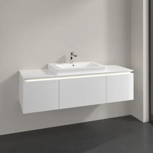 VILLEROY BOCH Legato toaletní skříňka, s osvětlením, 3 výsuvy, 1200 x 380 x 500 mm, lesklá bílá / lesklá bílá #B682L0DH, obrázek 2