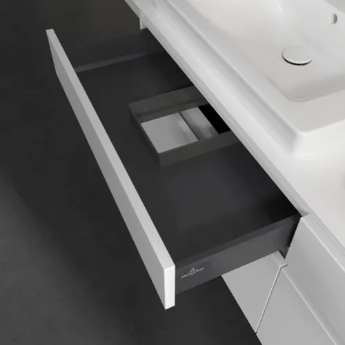 VILLEROY BOCH Legato toaletní skříňka, s osvětlením, 4 výsuvy, 1600 x 550 x 500 mm, bílá matná / bílá matná #B693L0MS, obrázek 6