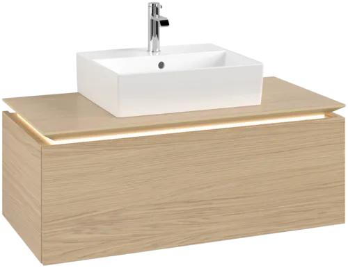 VILLEROY BOCH Legato toaletní skříňka, s osvětlením, 1 zásuvka, 1000 x 380 x 500 mm, severský dub / severský dub #B603L0VJ