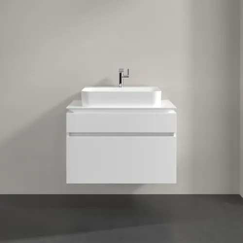 VILLEROY BOCH Legato toaletní skříňka, 2 výsuvy, 800 x 550 x 500 mm, bílá matná / bílá matná #B75400MS, obrázek 3