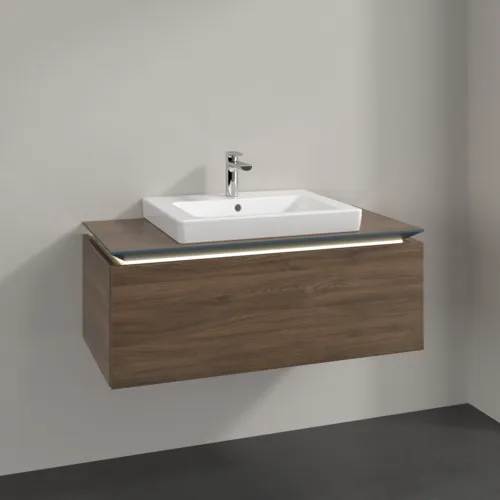 VILLEROY BOCH Legato toaletní skříňka, s osvětlením, 1 zásuvka, 1000 x 380 x 500 mm, Arizona Oak / Arizona Oak #B680L0VH, obrázek 2