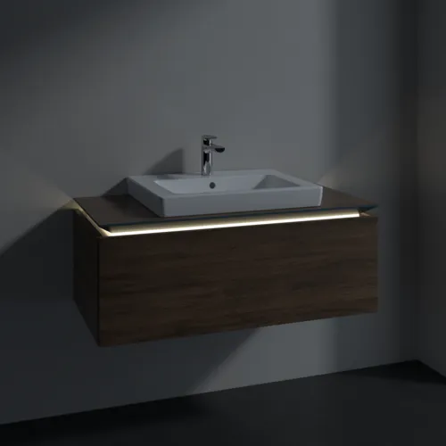 VILLEROY BOCH Legato toaletní skříňka, s osvětlením, 1 zásuvka, 1000 x 380 x 500 mm, Arizona Oak / Arizona Oak #B680L0VH, obrázek 3