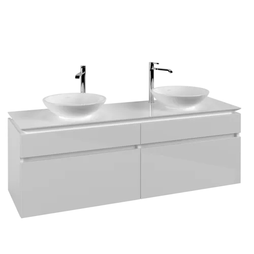 VILLEROY BOCH Legato toaletní skříňka, 4 výsuvy, 1600 x 550 x 500 mm, lesklá bílá / lesklá bílá #B60000DH