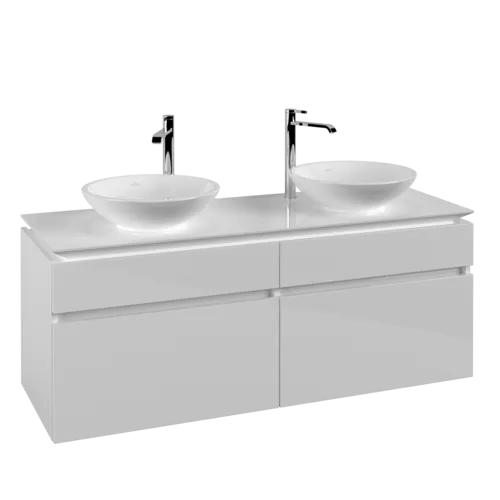 VILLEROY BOCH Legato toaletní skříňka, 4 výsuvy, 1400 x 550 x 500 mm, lesklá bílá / lesklá bílá #B59200DH