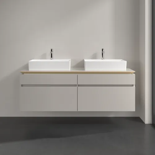 VILLEROY BOCH Legato toaletní skříňka, 4 výsuvy, 1600 x 550 x 500 mm, Soft Grey / Soft Grey #B67700VK, obrázek 3