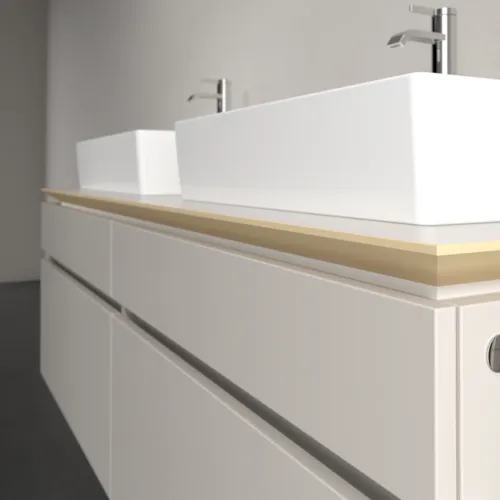 VILLEROY BOCH Legato toaletní skříňka, 4 výsuvy, 1600 x 550 x 500 mm, Soft Grey / Soft Grey #B67700VK, obrázek 5