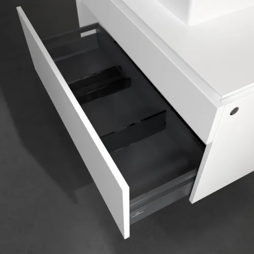 VILLEROY BOCH Legato toaletní skříňka, 2 výsuvy, 1000 x 550 x 500 mm, bílá matná / bílá matná #B60400MS, obrázek 6