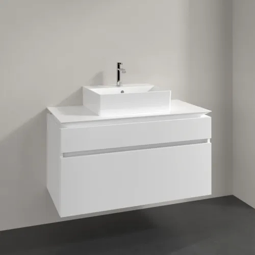 VILLEROY BOCH Legato toaletní skříňka, 2 výsuvy, 1000 x 550 x 500 mm, bílá matná / bílá matná #B60400MS, obrázek 2