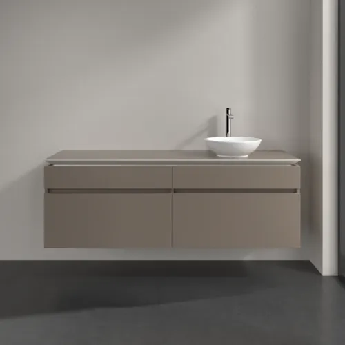 VILLEROY BOCH Legato toaletní skříňka, 4 výsuvy, 1600 x 550 x 500 mm, Truffle Grey / Truffle Grey #B59800VG, obrázek 3